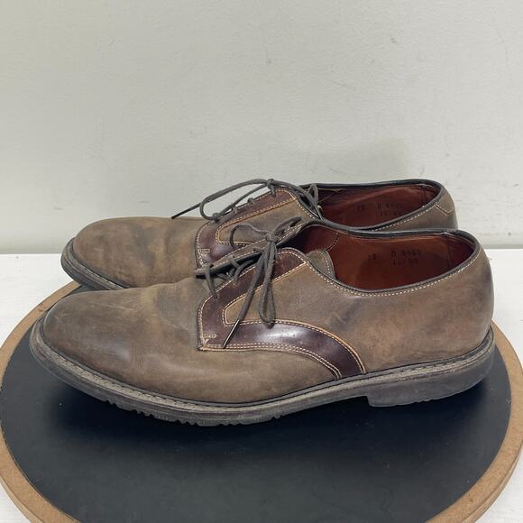 Allen Edmonds Berkshire Shoes Men Size 12 D Brown Ttim Accent Leather‎ Derby main image 4